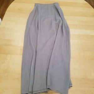 INC 100% Silk gray maxi skirt